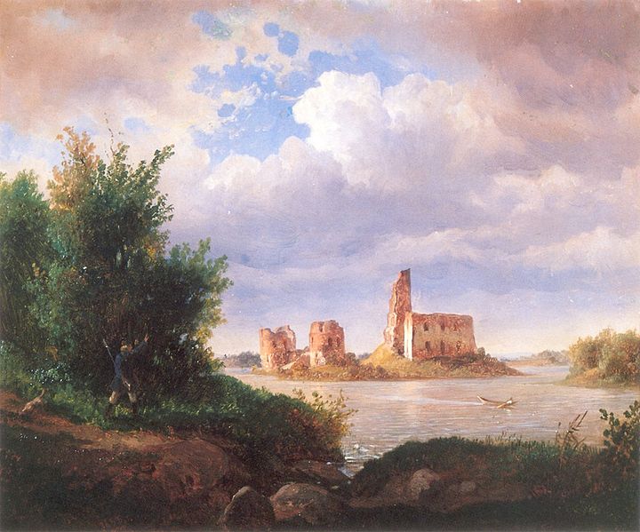 Castle ruins in Trakai near Vilnius.